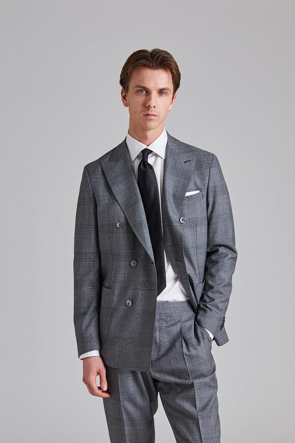 Onesto Vicenza Suit Tropical Glencheck Grey-6